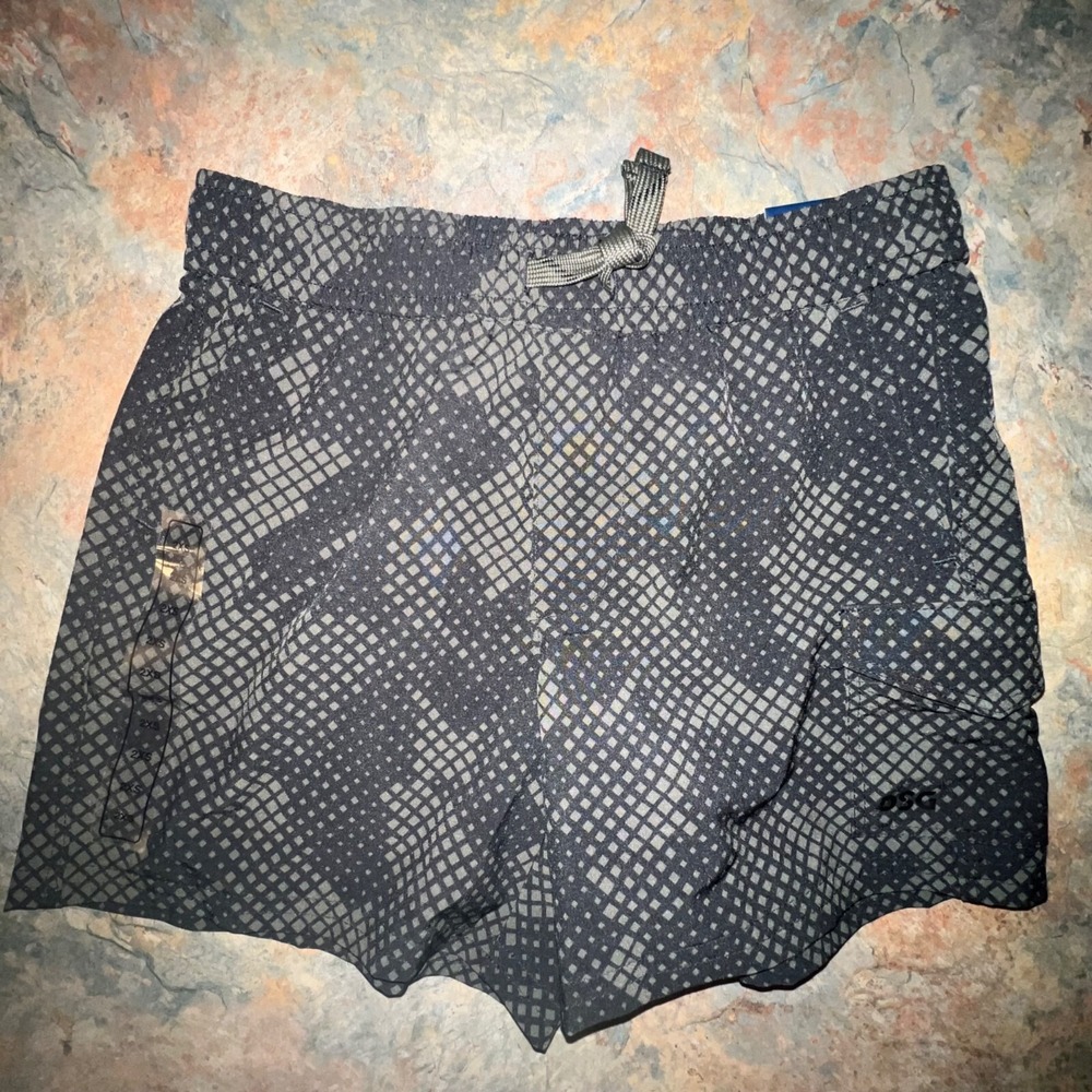 DSG Kids Adventure Athletic Fit Shorts 2XS‎ Black Gray Elastic Waist Above Knee